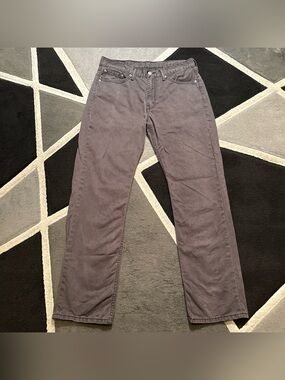 Gray Levi’s 514 straight leg jeans